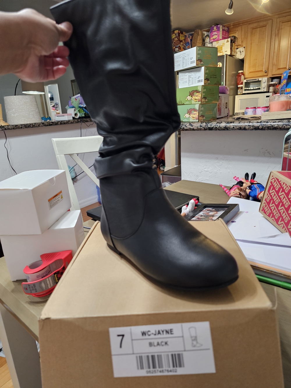 Journee Collection Black Over-The-Knee Slouch Boots